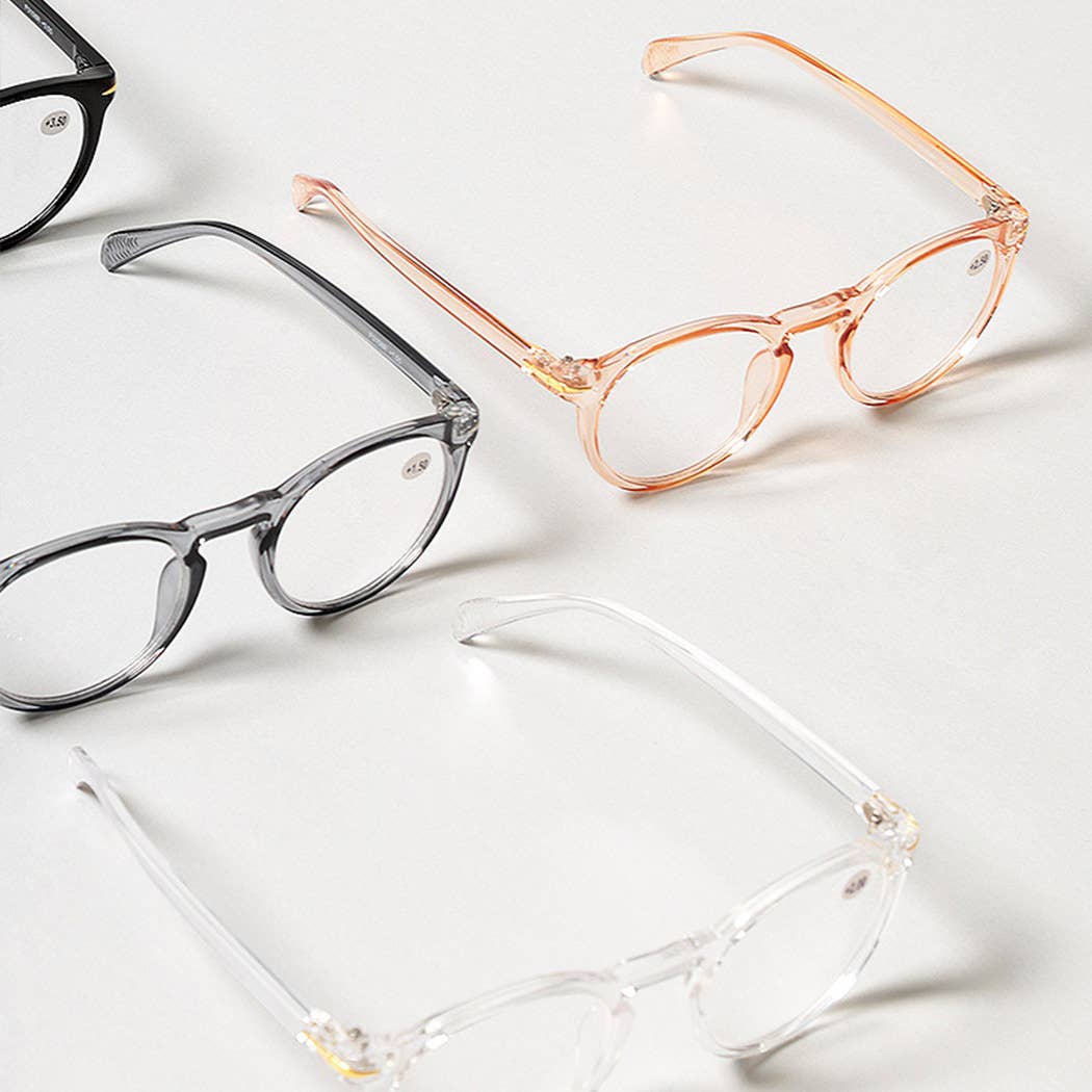 12 ASSORTEREDE FARVER Unisex runde fed ramme læsebriller for engroshandel på Faire6