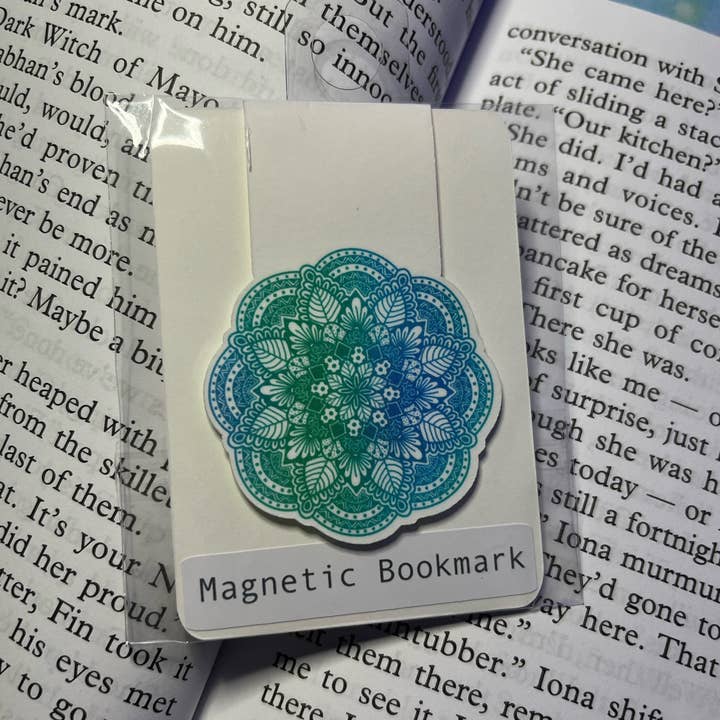 Teal/Green Mandala Magnetic Bookmark for wholesale by Always by Ashley Design