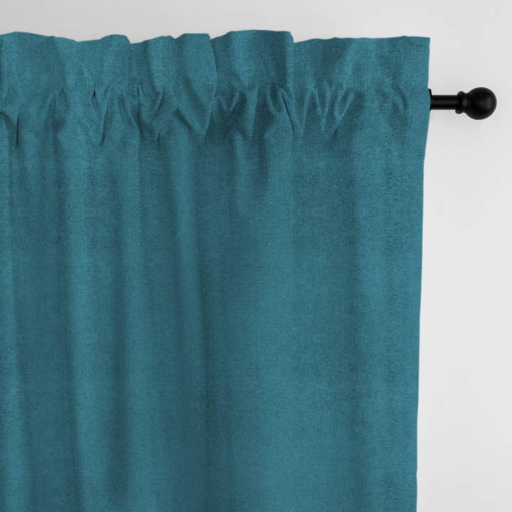 Painéis de Cortinas Vanessa Turquesa com Topo por atacado de 6ix Tailors Fine Linens