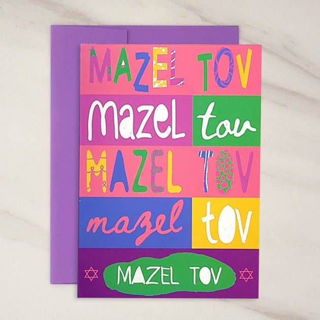 Many Mazel Tovs | Bat Mitzvah Greeting Card for wholesale by Wholesalegreetingcards.co