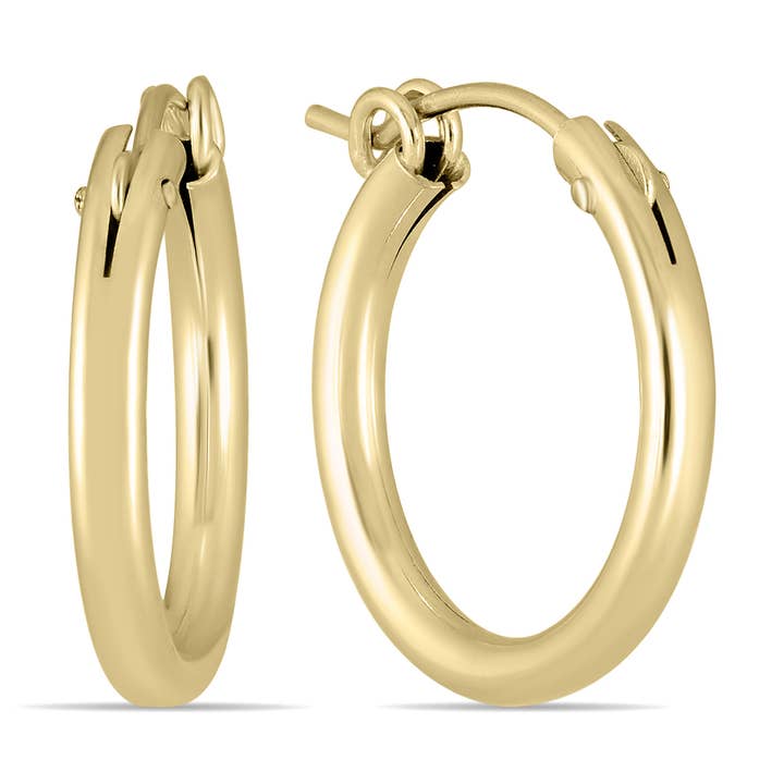14K Yellow Gold Filled Hoop Earrings (19mm) for wholesale by Szul USA LLC