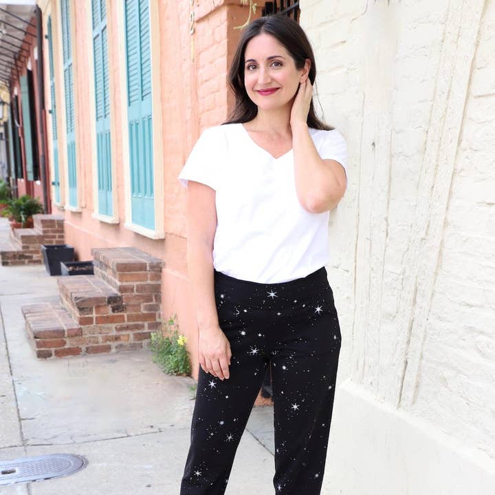 Starry Organic Cotton Black Pants for wholesale by Passion Lilie