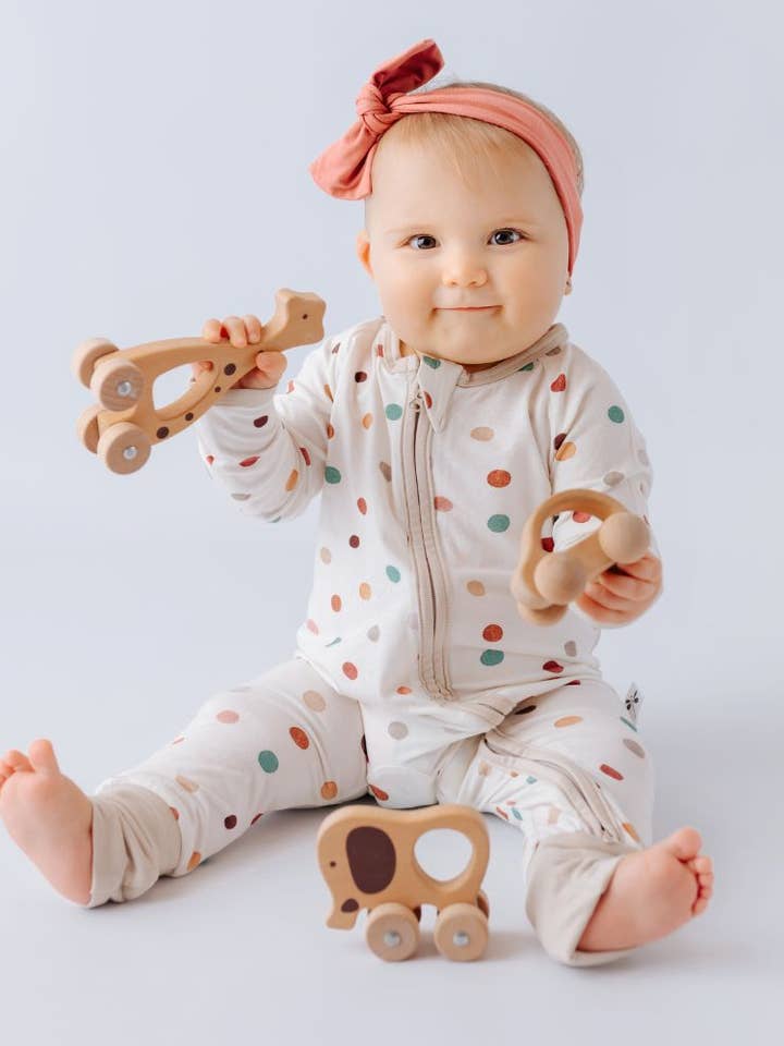 Confetti Bamboo Zippy Babygrow por atacado de Lilulila