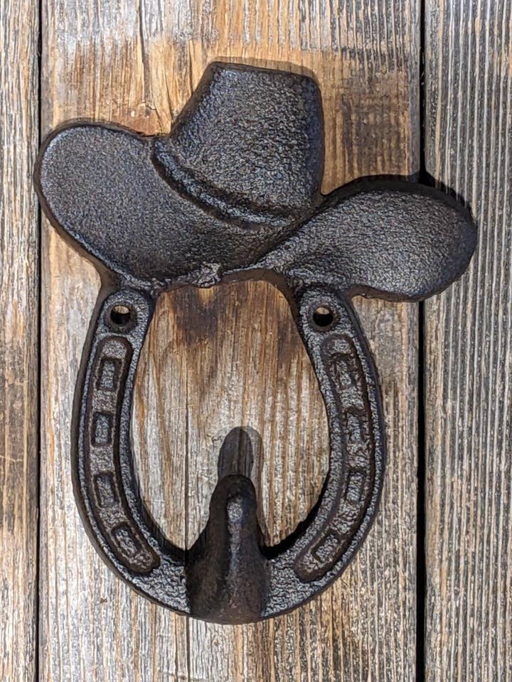 Cowboy Hat With Horseshoe, Hook for wholesale by Camino TX