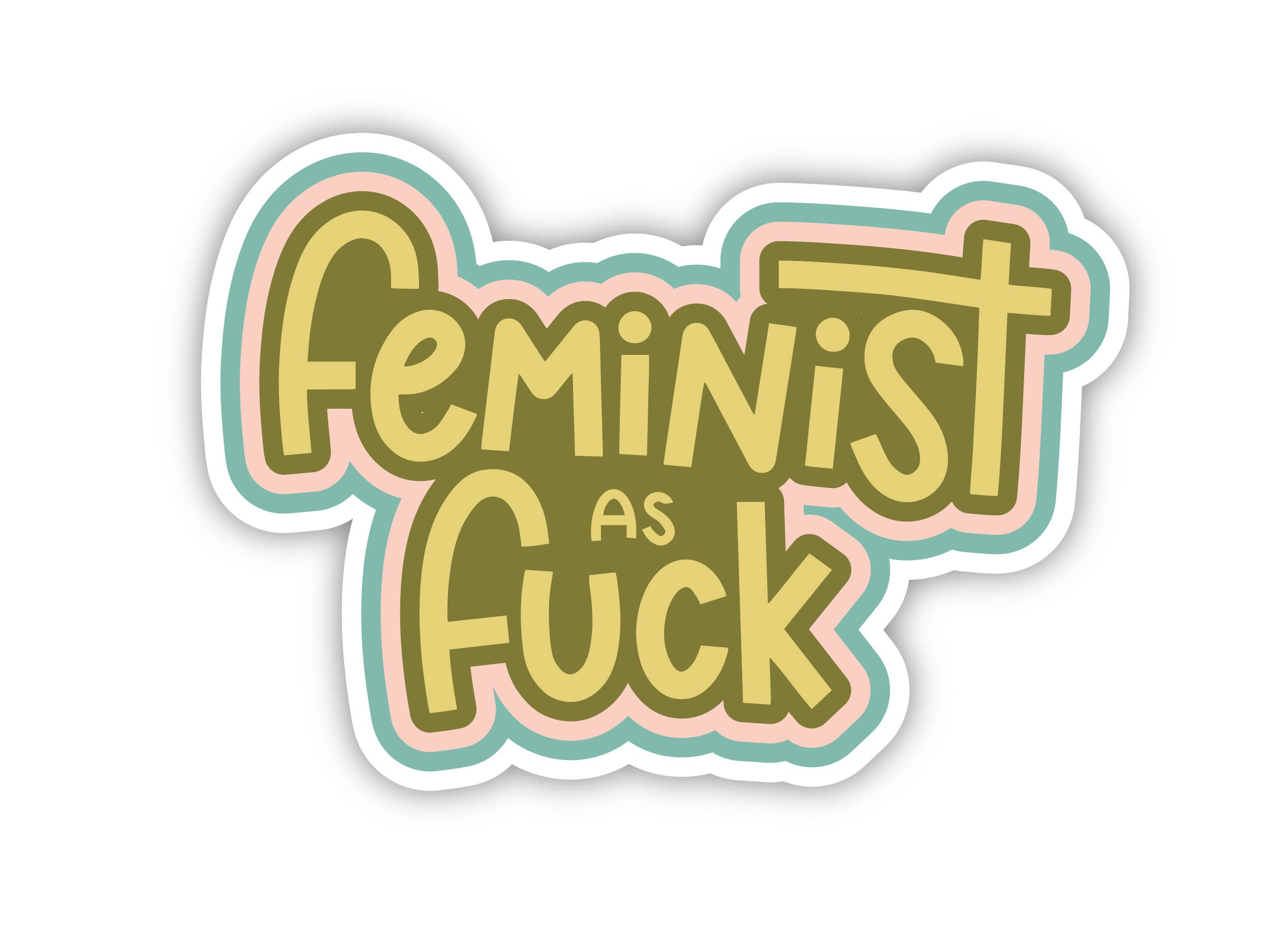Feminist as Fuck Sticker for wholesale by Twentysome Design