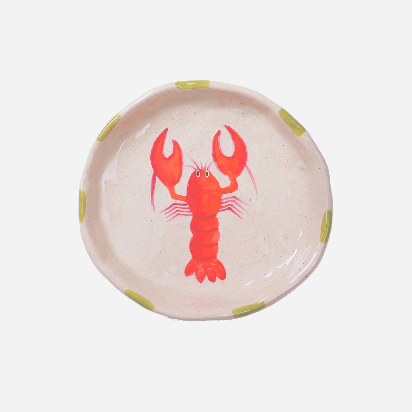 ChagoArt - Wholesale Decorative Plate/Dish/Bowl - Lobster Trinket Tray-Ceramic Trinket Ring Dish-Jewelry Tray