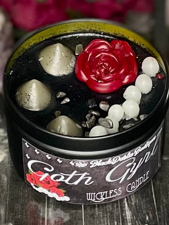 Goth Gyrl Wickless Candle for wholesale by Black Dahlia Boutiques