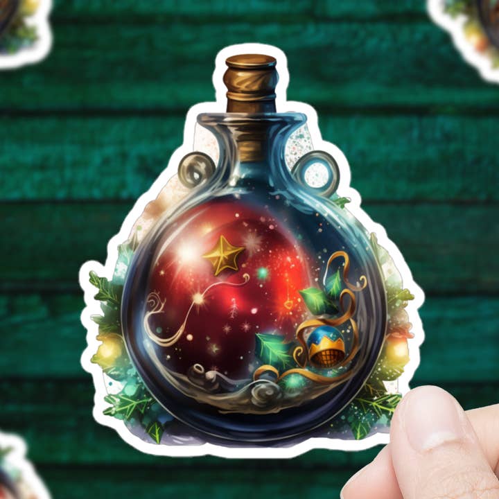 Christmas Potion Sticker for wholesale by Mystical Clarity