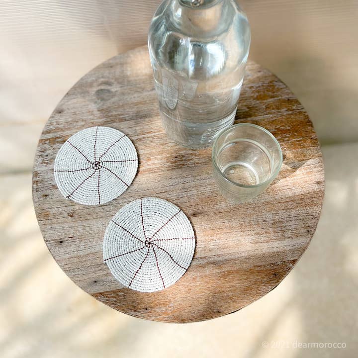 dear Morocco - Wholesale Coasters - Hand beaded coaster 10cm1