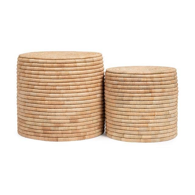 Malawian Palm Side Table - Pair - Natural for wholesale by African Trading Partners