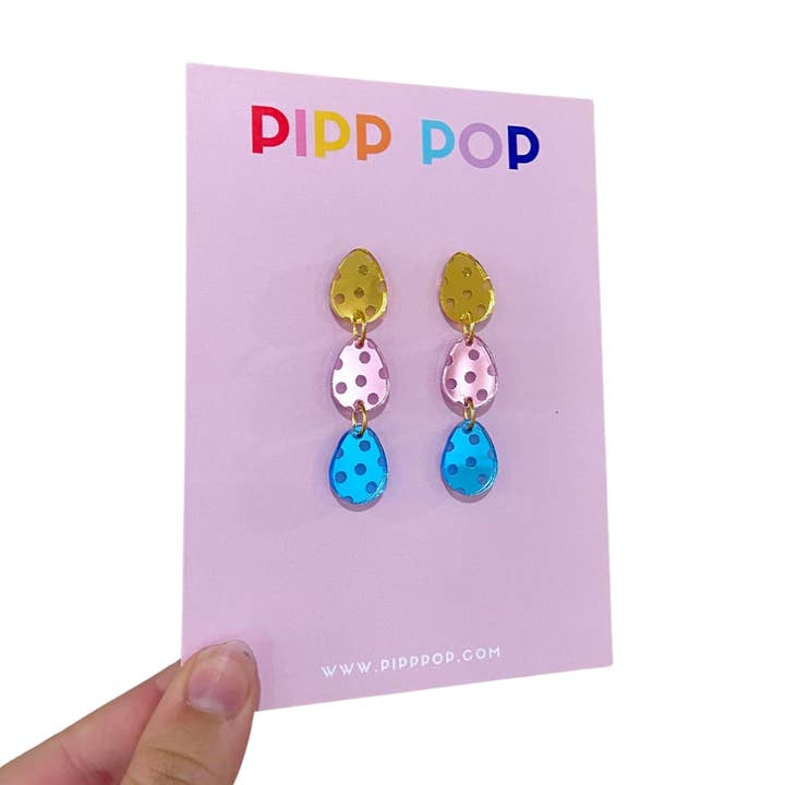 Pipp Pop - Wholesale Dangle Earrings - Easter Egg Dangles0