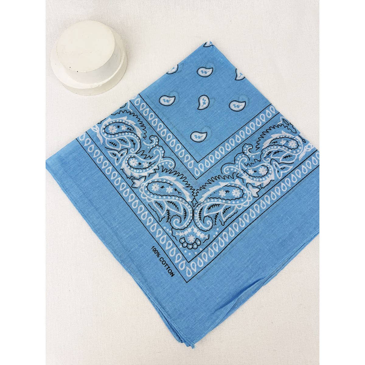 SKY BLUE Pasley Pattern Bandanas for wholesale on Faire2