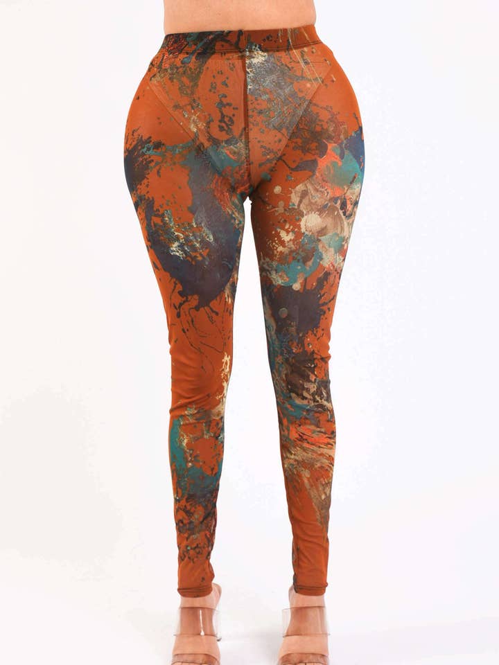 Printed Mesh Leggings for wholesale by K Too
