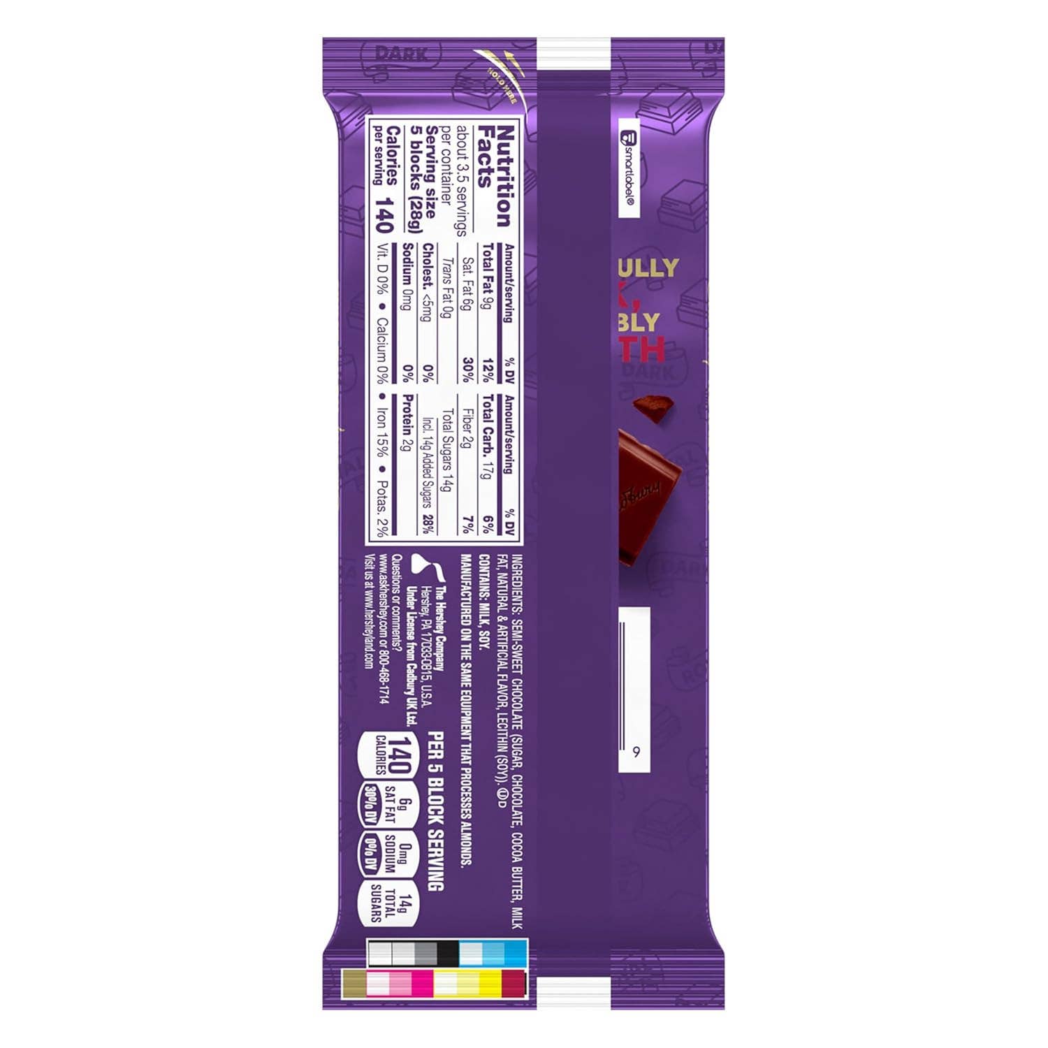 Horizon Top Market - Wholesale Chocolate Bar - CADBURY ROYAL DARK Dark Chocolate Candy Bars, 3.5 oz x14 5