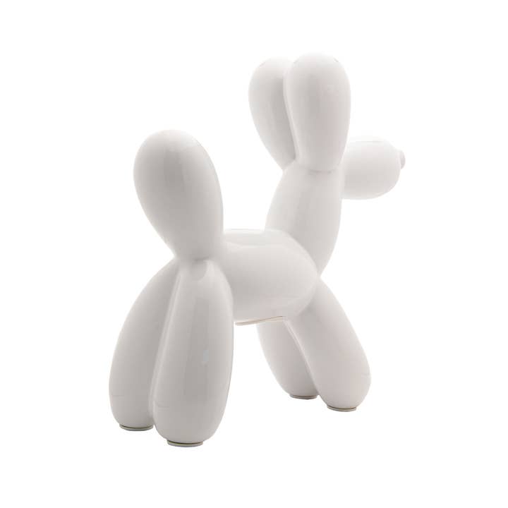 Interior Illusions Plus – Großhandel Sparschwein/Münzdose – Weißes Keramik-Sparschwein für Hunde, 30,5 cm hoch4