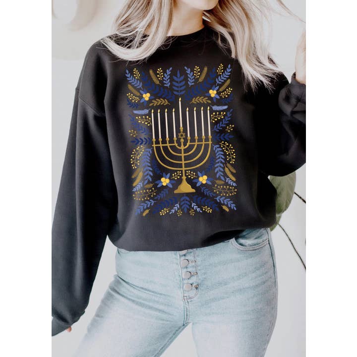 Suéter de Janucá, sudadera festiva judía, camisa de Janucá para venta al por mayor de NVC Ecommerce LLC