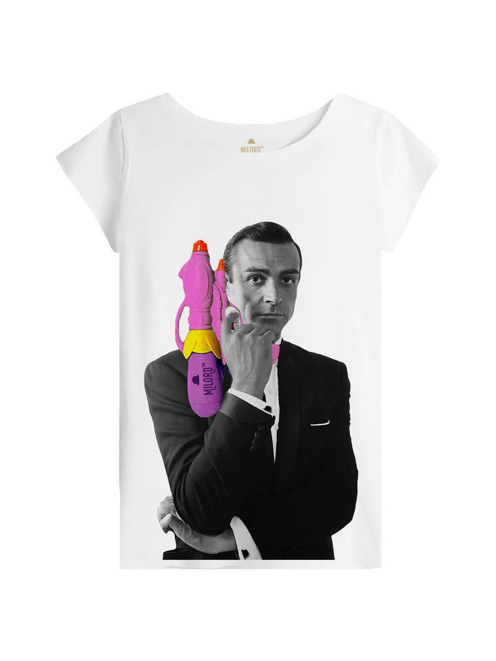 Dame T-shirt 007 for engroshandel hos Milord