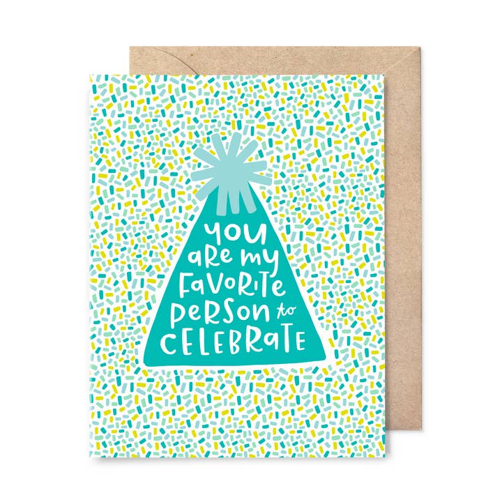 Carte de personne préférée à célébrer pour la vente par Pinwheel Print Shop
