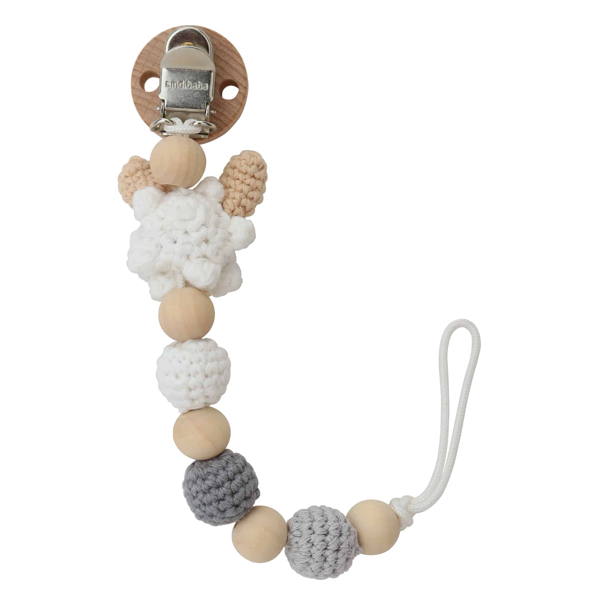SindiBaba - Wholesale Pacifier Clip - Baby - Lama LUKE crochet pacifier chain (BIO)1