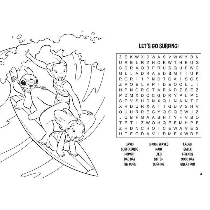 Simon & Schuster - Wholesale Coloring Book - Adult - Disney Stitch Word Search and Coloring Book by Editors of Thunder Bay Press
