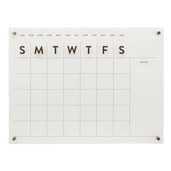 Paris Loft Inc – wholesale Calendar – Reusable Clear Acrylic Wall Calendar Weekly Planner2