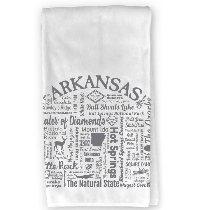 The Buffalo Works - Vente Torchons - Torchon de cuisine Arkansas Destination - Où la vie vous emmène2