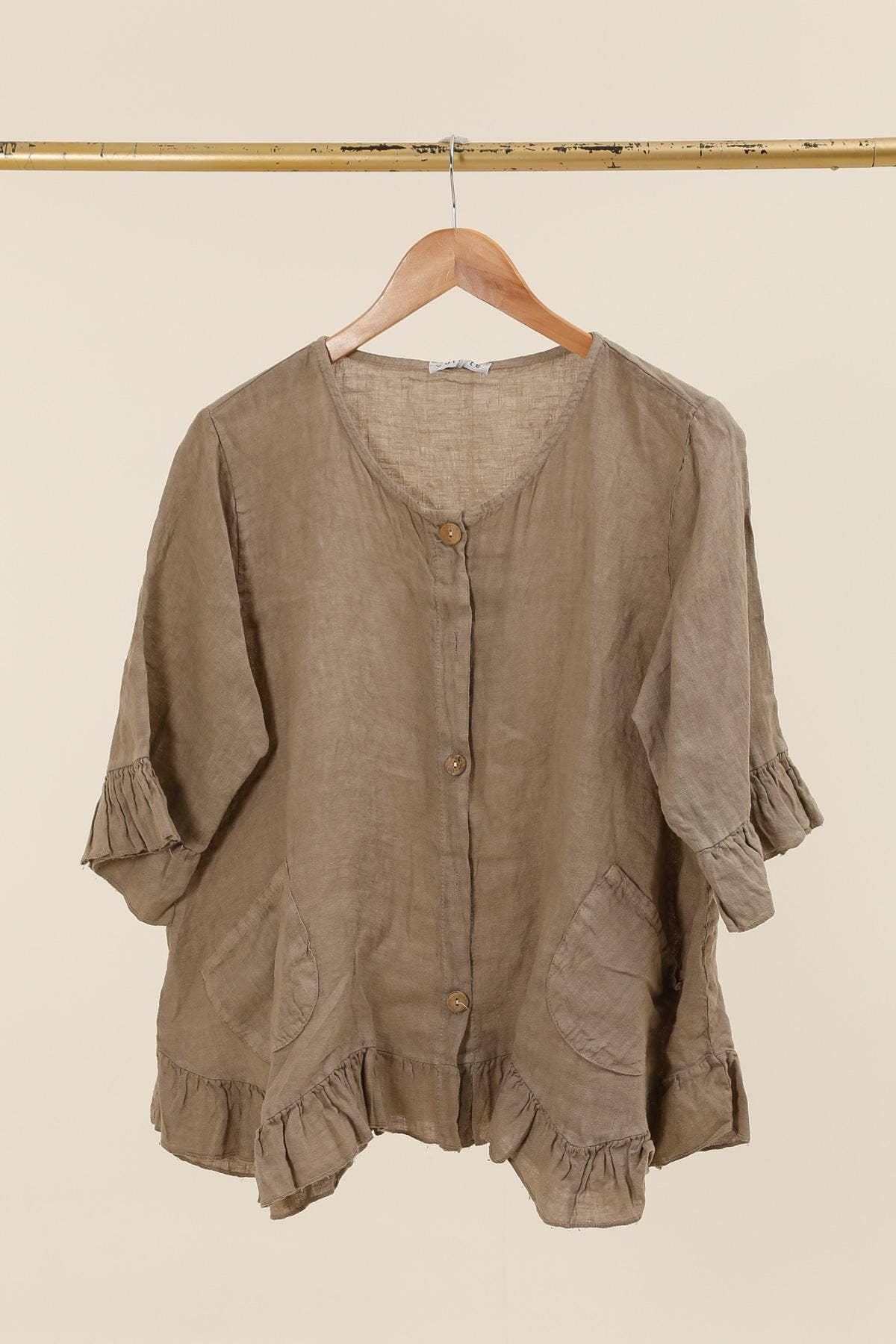 la maison des fibres naturelles - Wholesale Varsity/Baseball Jacket - Women's - Buttoned jacket 100% linen 16342