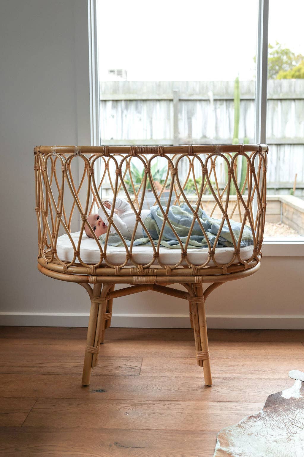 Tilda & Moo - Wholesale Swaddle - Baby - Ocean Tide Stripe | Swaddle3