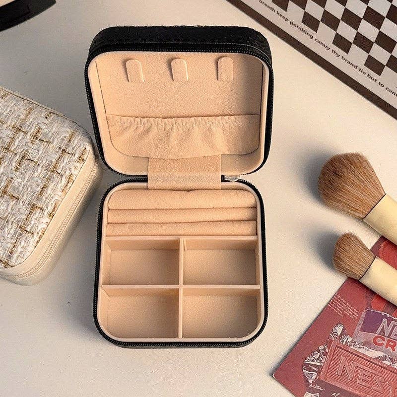 Dipped Shop - Wholesale Jewelry Box/Organizer - Color Block Zipper Closure Jewelry Case DPC2516129