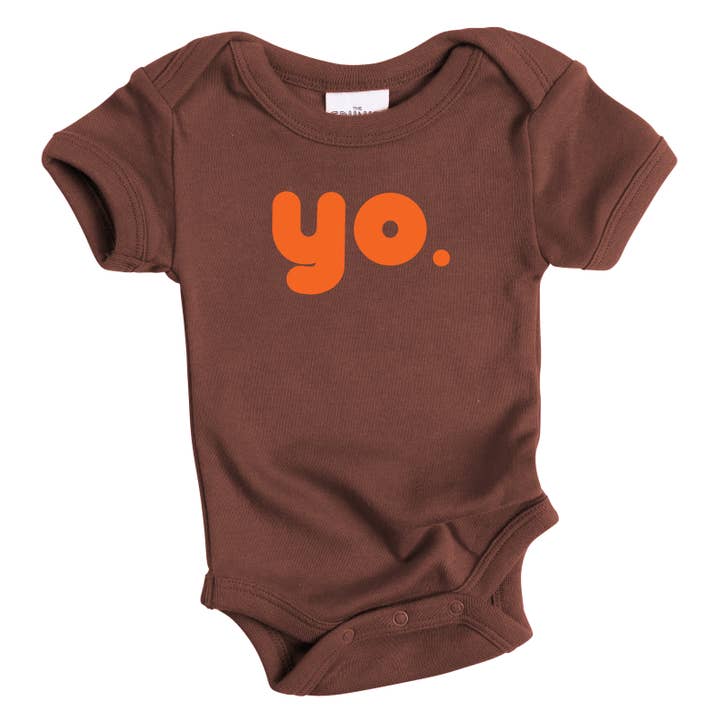 Yo Organic Cotton Baby Bodysuit and Toddler Shirt for wholesale by Spunky Stork