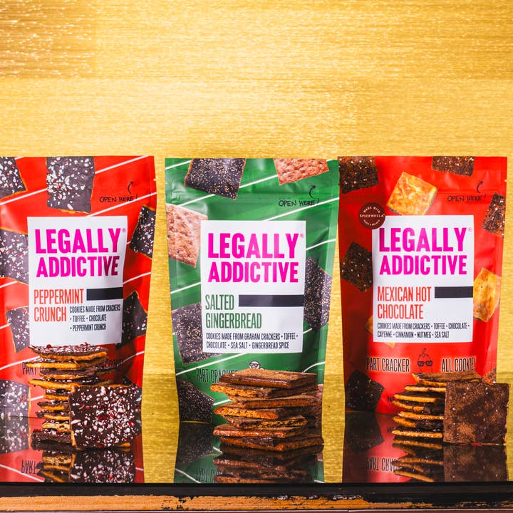 Legally Addictive Foods - Wholesale Chocolate Covered Sweets - Holiday Bundle! Peppermint Crunch & Salted Gingerbread!