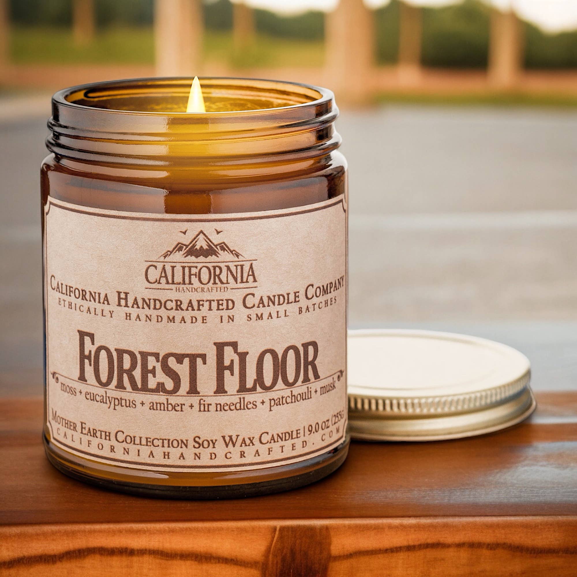 California Handcrafted - Wholesale Jar/Filled Candle - Forest Floor Coconut Apricot Jar Candle1