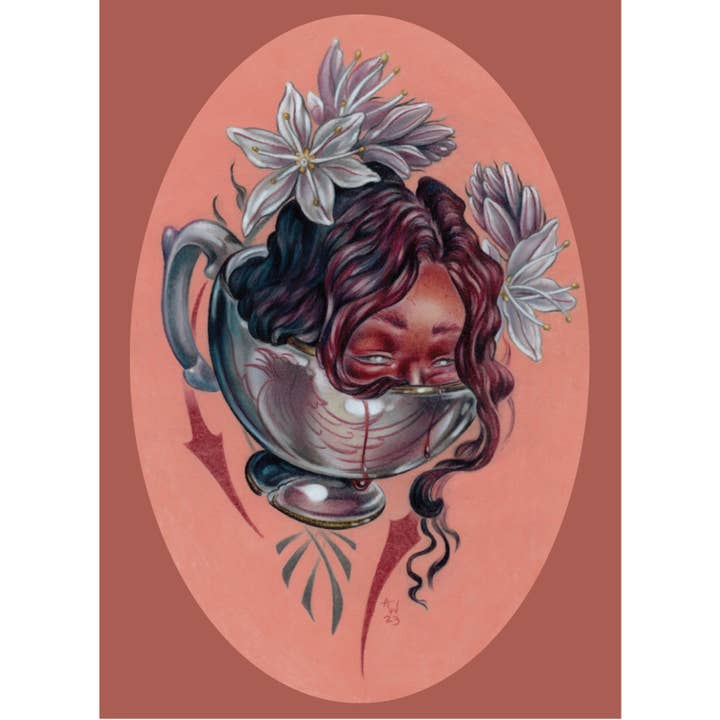 Impresión artística «Nothing Left To Pour» de 5 x 7 pulgadas para venta al por mayor de Alexandra Winthrop