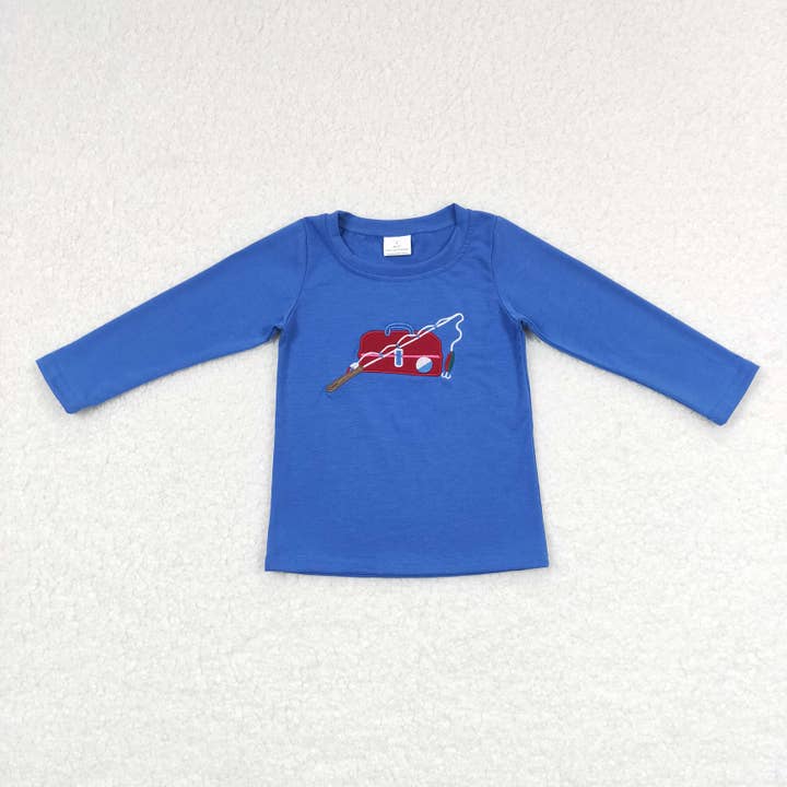 Aier Wholesale - Wholesale T-Shirt - Kids - Sibling Baby Boys Girls Embroidery Ducks Dogs Fishing Western Tee Shirts Top