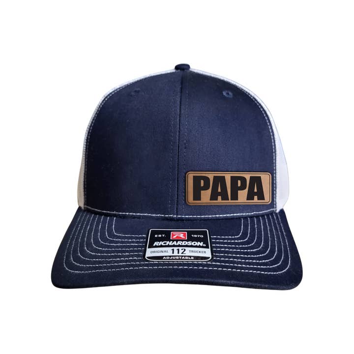 Papa Snapback Richardson 112 Trucker Patch Hat for wholesale by Shine & Sawdust