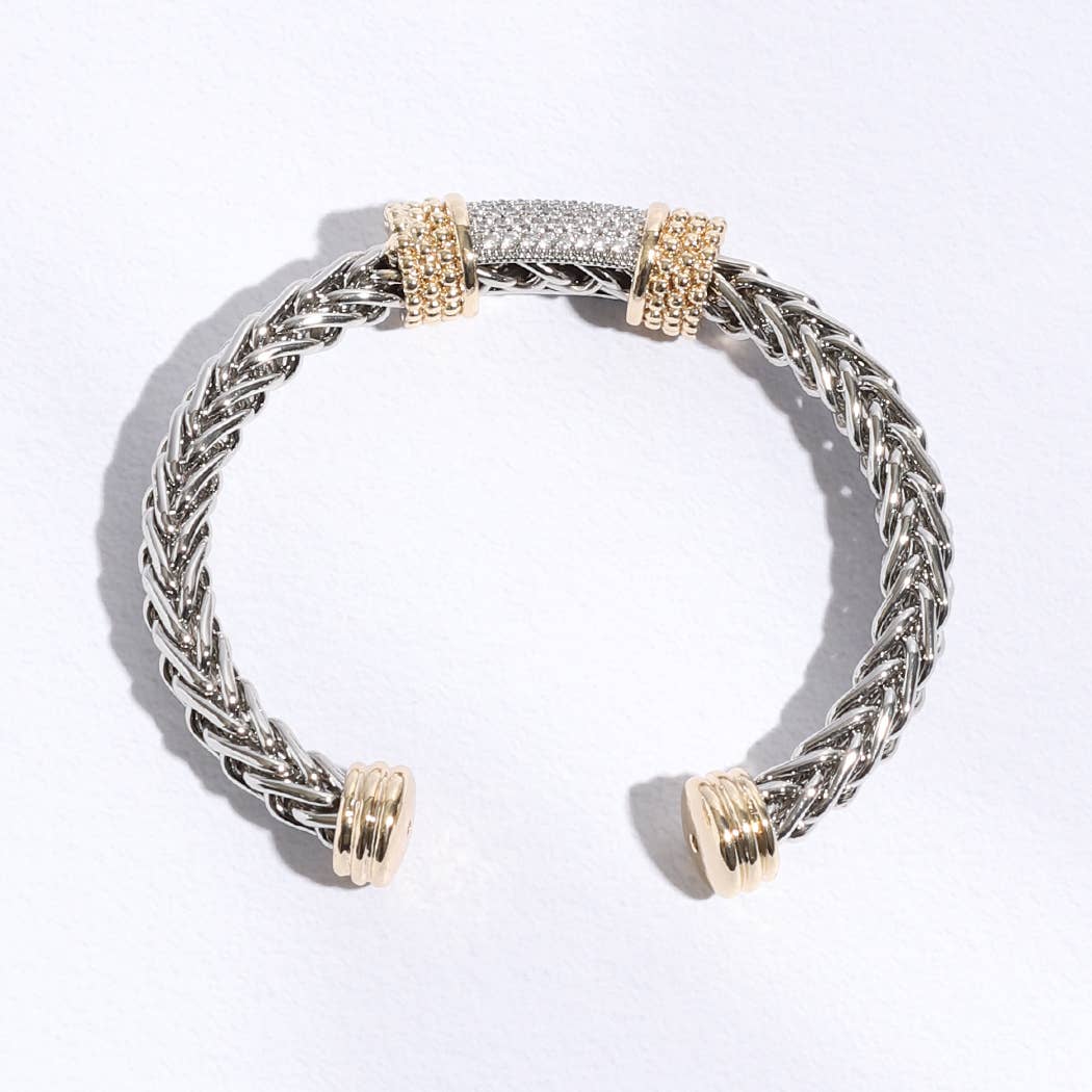 Fashion City – wholesale Manschettarmband – CZ flertonat armband med stångmanschett3