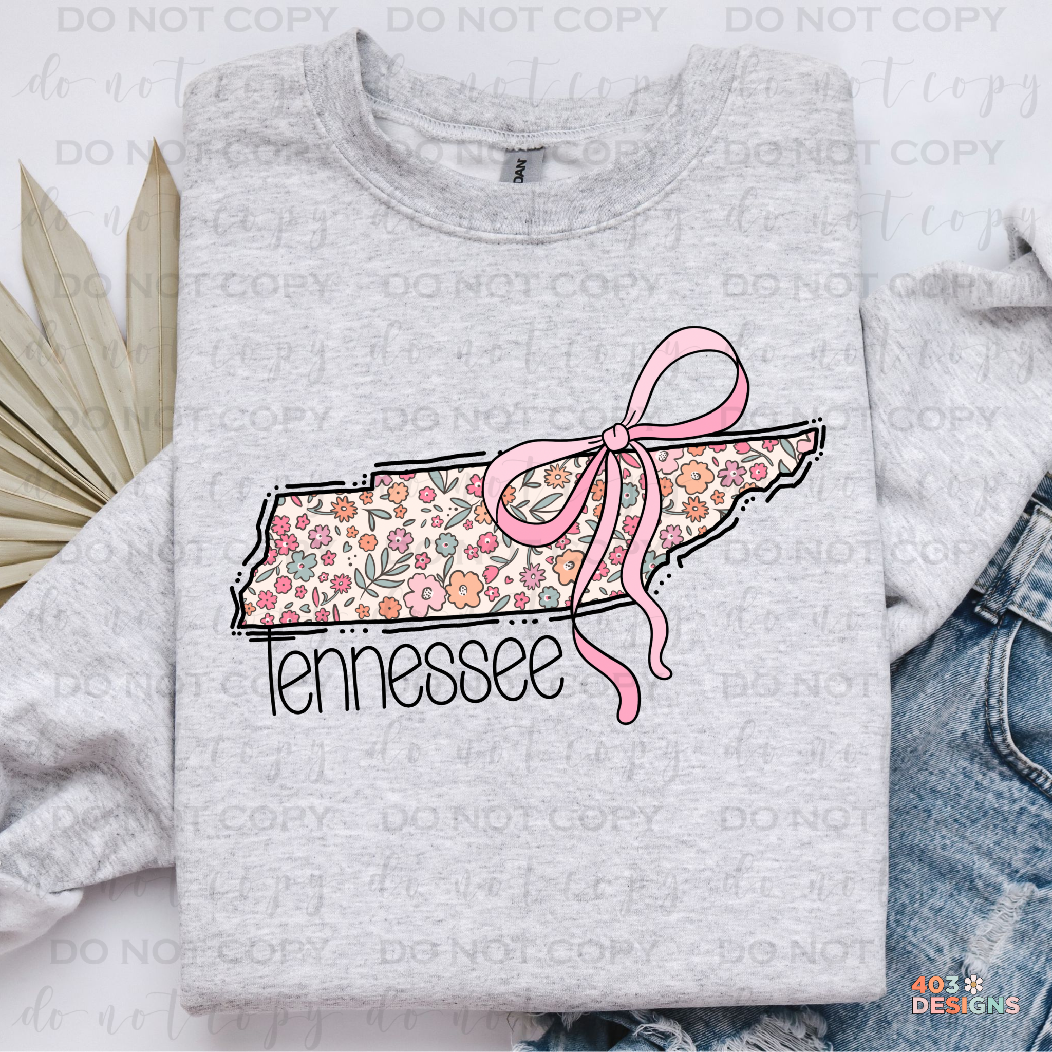 403 Designs - Wholesale Sublimation Transfer - Floral Tennessee DTF Transfer0