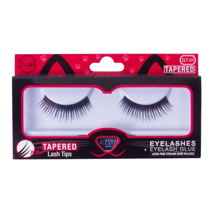 Tapered Eyelashes + Eyelash Glue for wholesale by J.Cat Beauty