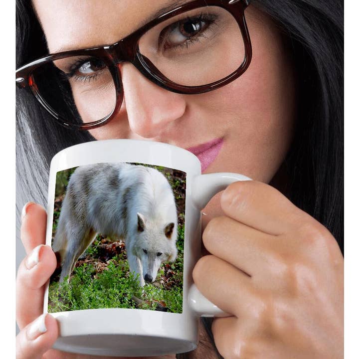 3dRose - Wholesale Coffee Mug - 3dRose, Female Gray Wolf A white colored female gray wolf, Mug9