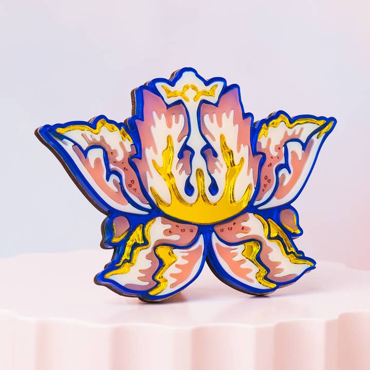 Flower Brooch - William Morris for wholesale by Working Clasp