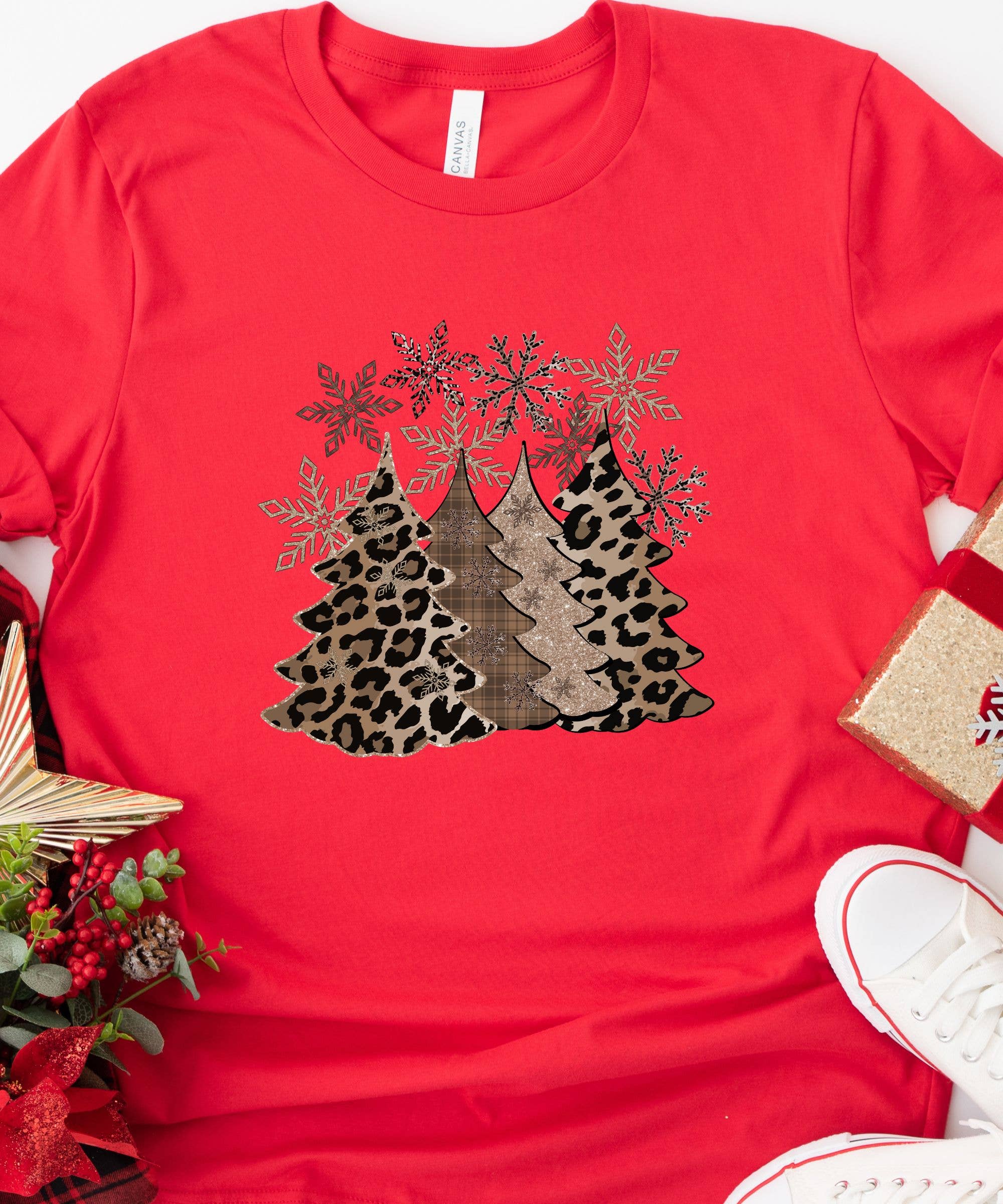 Midday USA - Wholesale T-Shirt (Graphic) - Women's - Leopard Christmas Tree Tshirt4