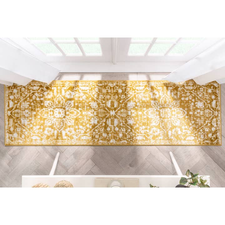 Well Woven - Wholesale Area Rug - Disa Vintage Medallion Gold Soft Rug By Chill Rugs12