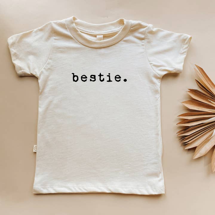 Tenth & Pine - Wholesale Screen Printed T-Shirt - Kids - Organic Cotton Kids Graphic Tee | Short Sleeve | Bestie1