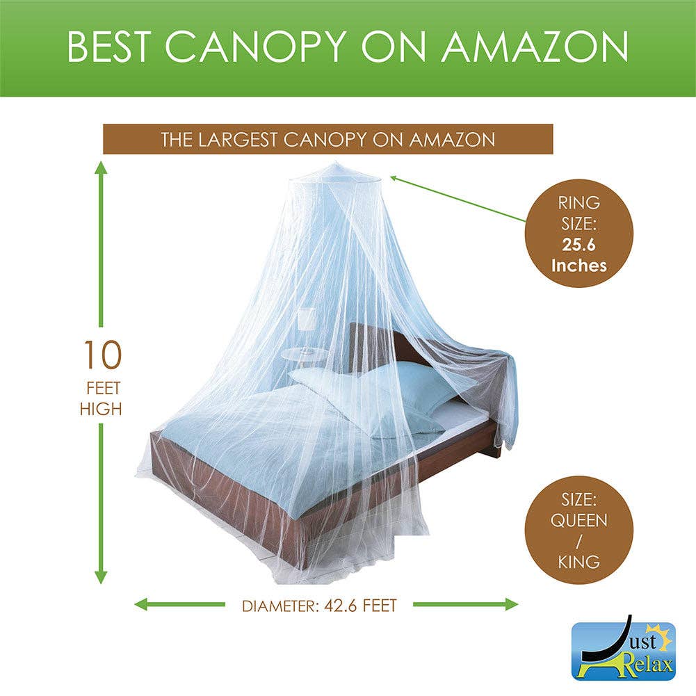 ShopBobbys – Cama Canopy - Crianças e bebés por atacado – Conjunto de dossel com cama mosquiteiro elegante Just Relax, bege, Queen-King3