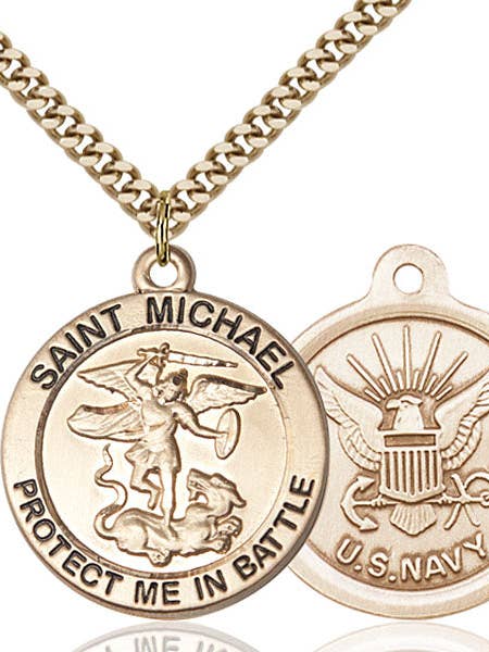 Saint Michael Navy Pendant for wholesale by Tony’s Jewelry