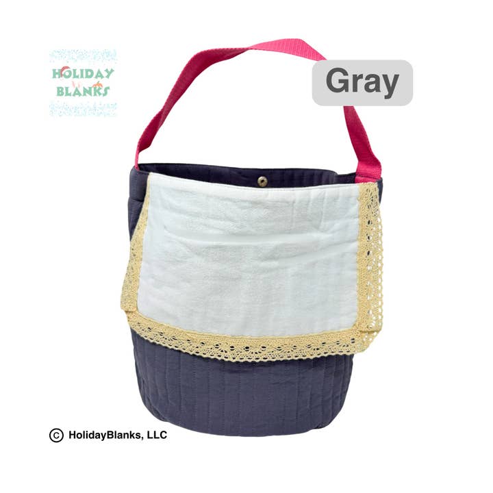 Holiday Blanks - Wholesale Tote Bag - Women's - Snap purse Easter Basket or Book Bag embroidery blank