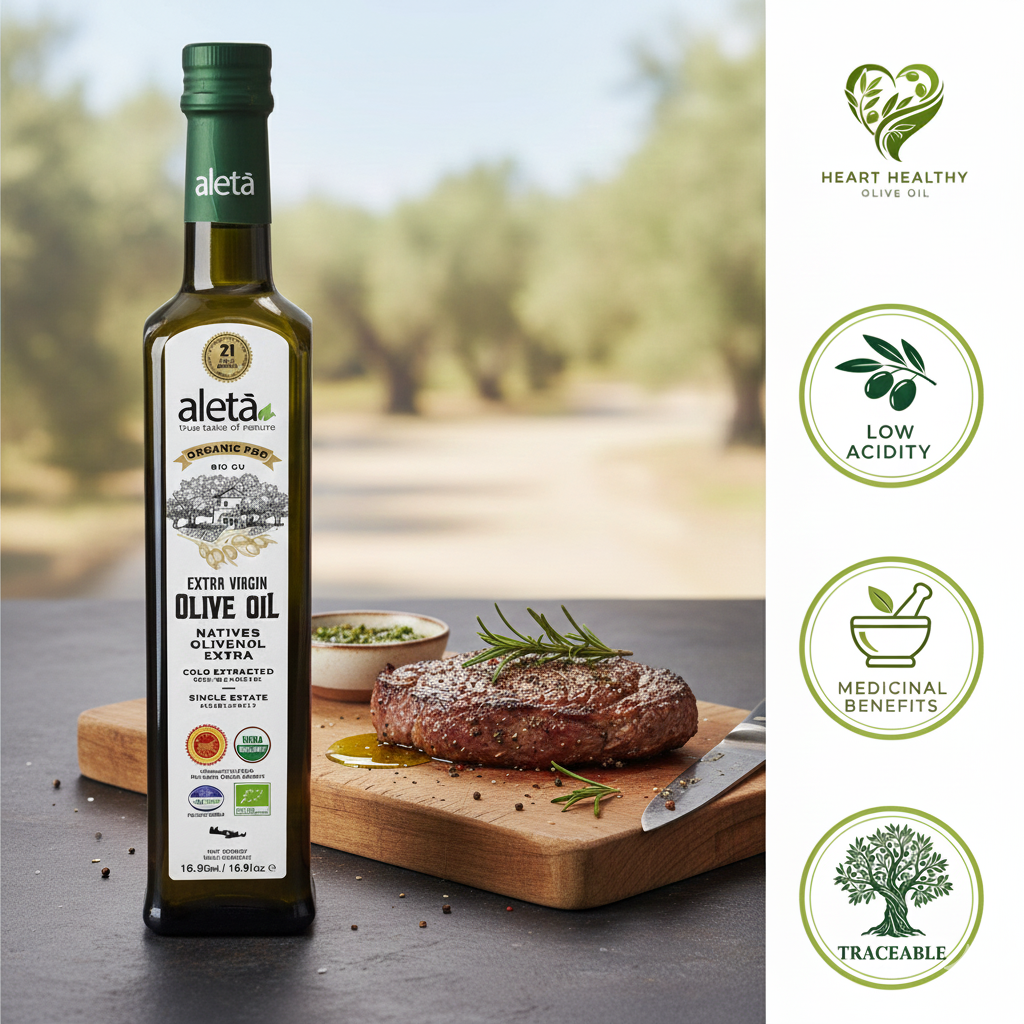 ALETA FARMS - Wholesale Olive Oil - Organic Single Estate, Extra Virgin Greek Olive Oil, 17 oz.10