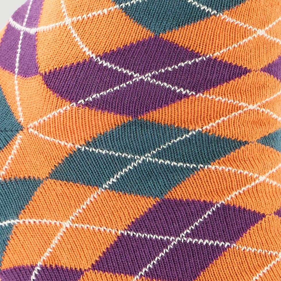 Veraluna Sustainable Clothing – wholesale Socks – Unisex – Organic Cotton Socks Diamands Orange Fair Trade 1