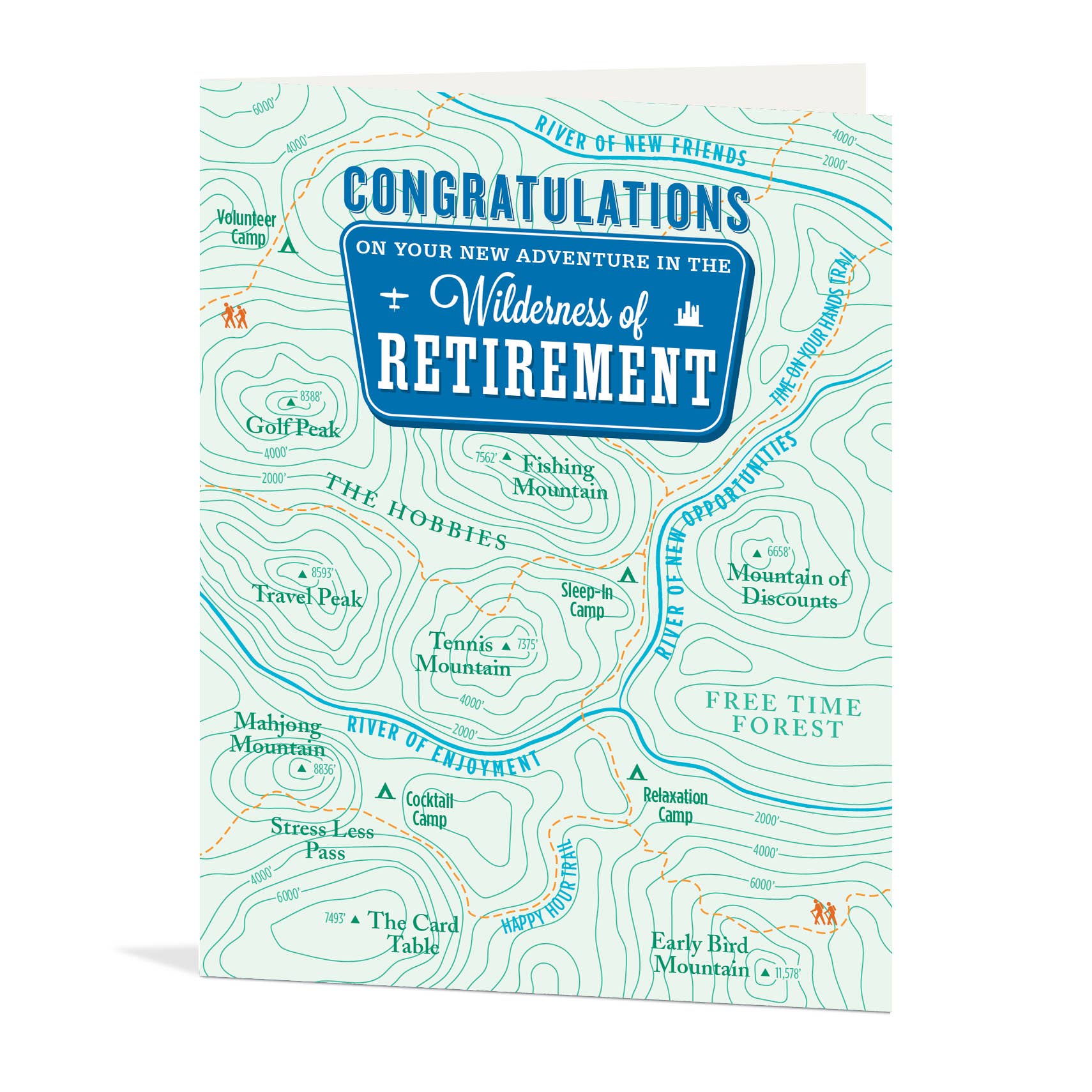 Waterknot - Wholesale Retirement Card - Retirement Topo Map Card2