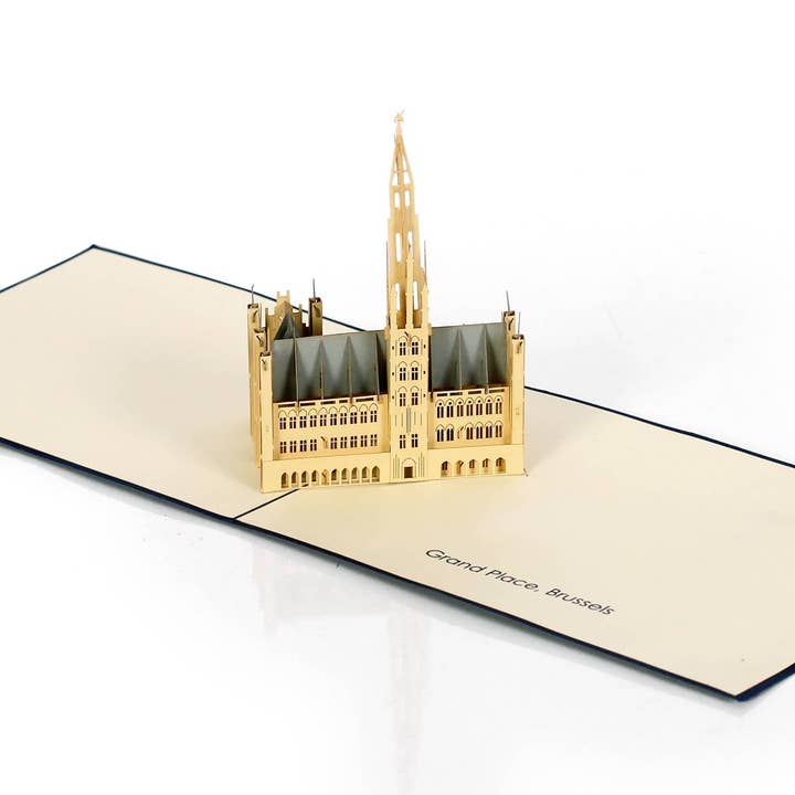POP-UP CARD 3D CITY HALL BRUSSELS for wholesale by Muno